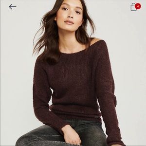 Abercrombie & Fitch plum Boatneck Dolman Sweater